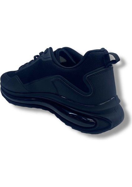 Havalı Aır Taban Siyah Erkek Anatomik Sneaker Spor Ayakkabı indirimleri