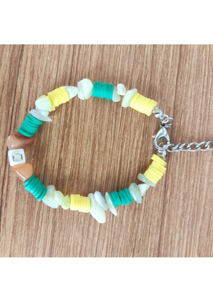 Yazlık Kuvars & Heishi Boncuklu Bohem Bileklik