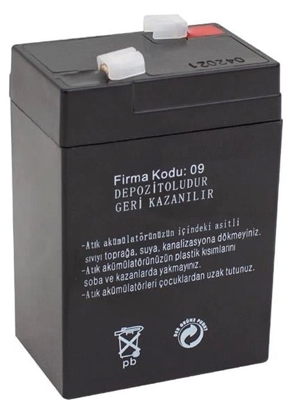 6 Volt 4 Ah Işıldak Aküsü (70*48*101 Mm) fiyatları