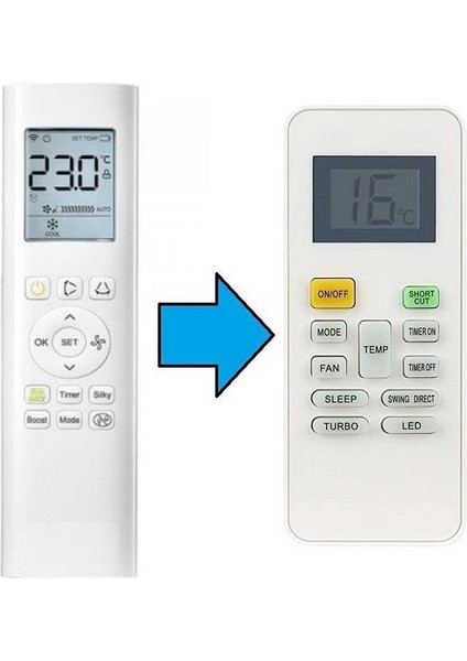 Inverter Klima Kumandası-Resimde Sağdaki Gönderilir