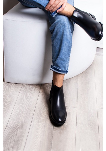 Black Davıes %100 Hakiki Deri Garantisi Siyah Erkek Bot indirimleri