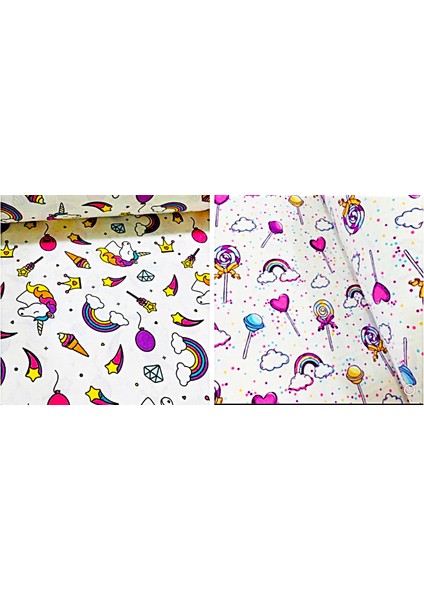 Kışlık Uzun Kol Çift Kat %100 Pamuk Pazen Unicorn Cocuk Bebek Uyku Tulumu