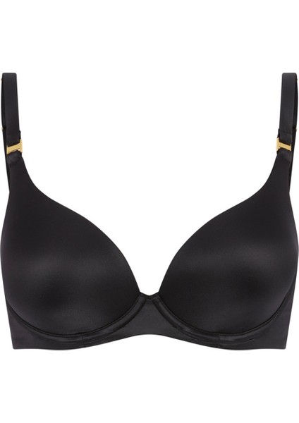 Paige Siyah Kalıplı Sütyen , Yüksek Destek, Konforlu, Italyan Mikrofiber, Yan Göğüs Desteği