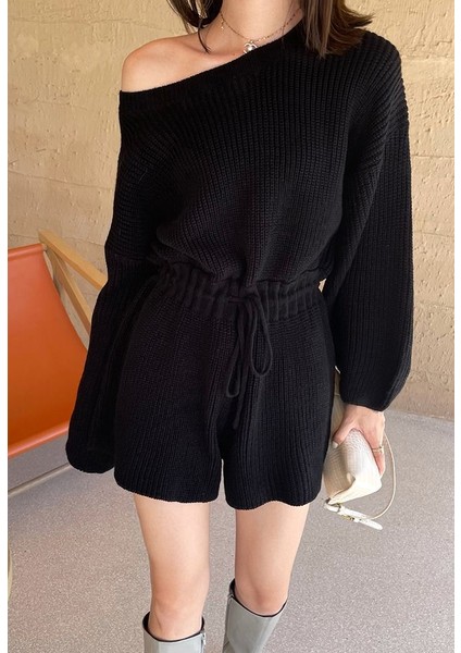 Büzgülü Düşük Kol Çelik Örme Tek Parça Triko Tulum fiyatları