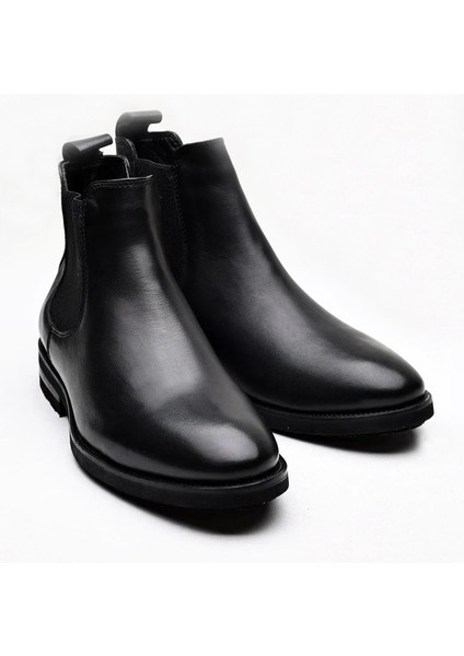 %100 Hakiki Deri Garantili Siyah Chealse Erkek Bot indirimleri