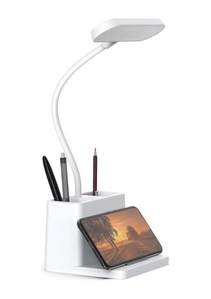 ® 360° Dönüşlü Göz Korumalı USB Şarjlı LED Masa Lambası