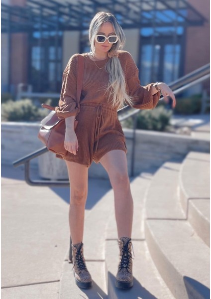 Büzgülü Düşük Kol Çelik Örme Tek Parça Triko Tulum indirimleri