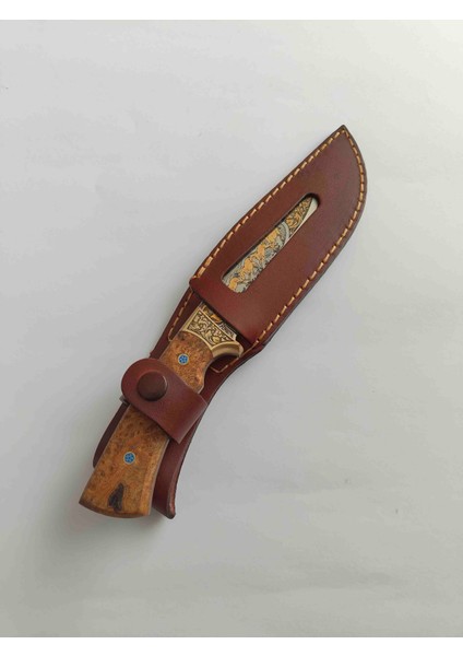At Figürlü Altın Kaplama Gravür Işlemeli Bıçak (Deri Kılıf Hediyeli) modelleri