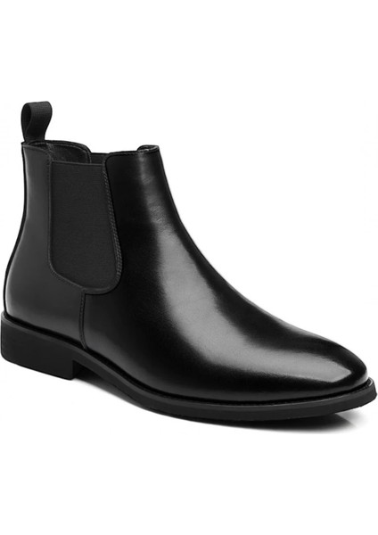 %100 Hakiki Deri Siyah Erkek Kışlık Boğazlı Bot Chealse Model indirimleri