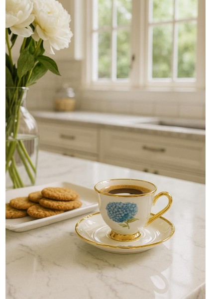 Türk Kahvesi 6 Kişilik Porselen Fincan Takımı