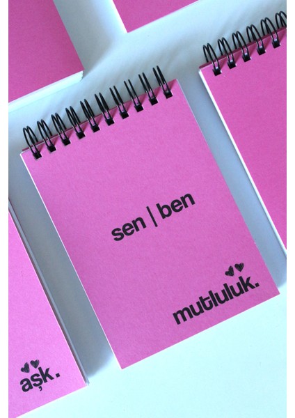 KAĞIT KAYIK Spi̇ralli̇ Not Defteri̇ Seti̇ Pembe Üçlü 40SAYFA 110 gr fırsatları