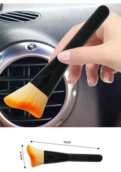 Uzun Araç Oto Araba Klima Havalandırma Detaylı Temizlik Fırçası Premium Yumuşak Tüylü