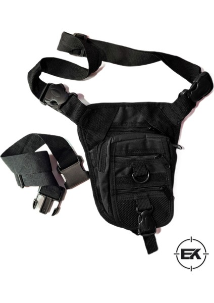 Özel Bölmeli Tactical Tabanca Taşımalı Bel ve Bacak Çantası – Siyah modelleri