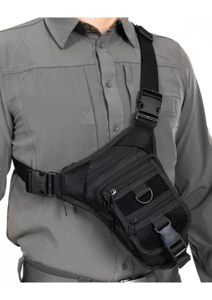 Özel Bölmeli Tactical Tabanca Taşımalı Bel ve Bacak Çantası – Siyah indirimleri