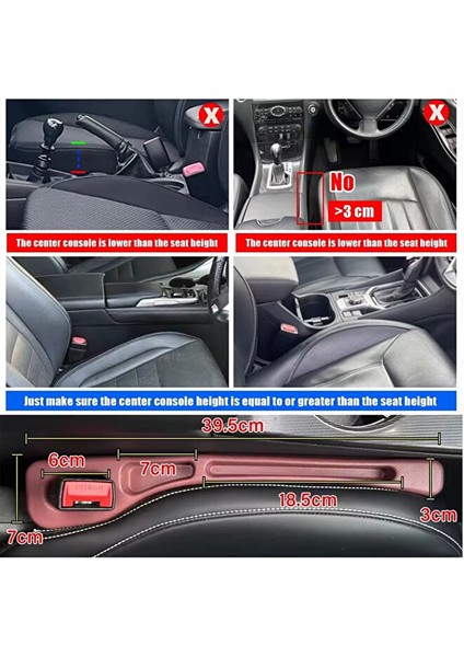 Yeni Nesil Esnek Telefon Cüzdan Anahtar Para Düşme Engelleyici Araç Koltuk Arası Düzenleyici Siyah fiyatları