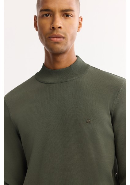 Erkek Haki Yarım Balıkçi Yaka Basic Düz Rayon Kazak B005151 fiyatları
