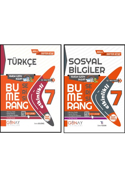 7. Sınıf Bumerang Serisi Etkinlikli Türkçe Sosyal Bilgiler Seti 2026 Güncel Basım