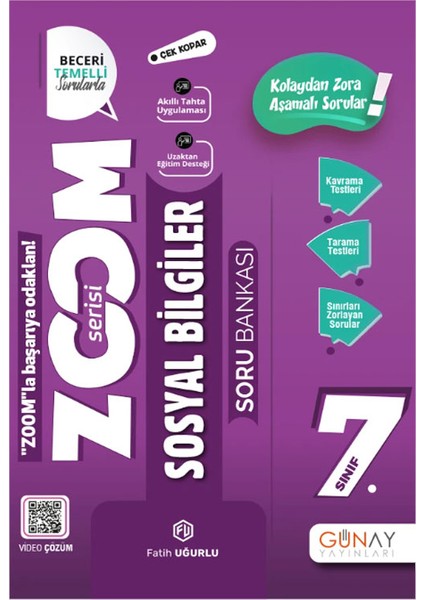 7. Sınıf Zoom Serisi Matematik Sosyal Bilgiler Soru Bankası Seti 2026 Güncel Basım modelleri