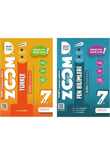 7. Sınıf Zoom Serisi Türkçe Fen Bilimleri Soru Bankası Seti 2026 Güncel Basım