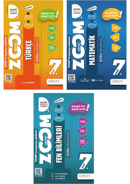 7. Sınıf Zoom Serisi Türkçe Matematik Fen Bilimleri Soru Bankası Seti 2026 Güncel Basım