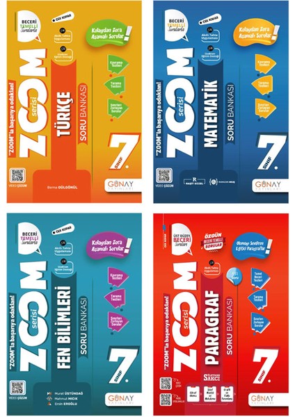 7. Sınıf Zoom Serisi Türkçe Matematik Fen Bilimleri Paragraf Soru Bankası Seti 2026 Güncel Basım