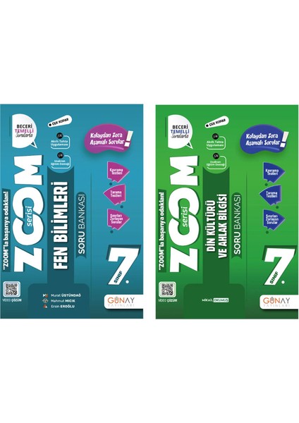 7. Sınıf Zoom Serisi Fen Bilimleri Din Kültürü ve Ahlak Bilgisi Soru Bankası Seti 2026 Güncel Basım