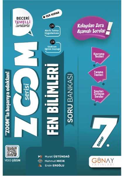 7. Sınıf Zoom Serisi Türkçe Fen Bilimleri Sosyal Bilgiler Soru Bankası Seti 2026 Güncel Basım modelleri