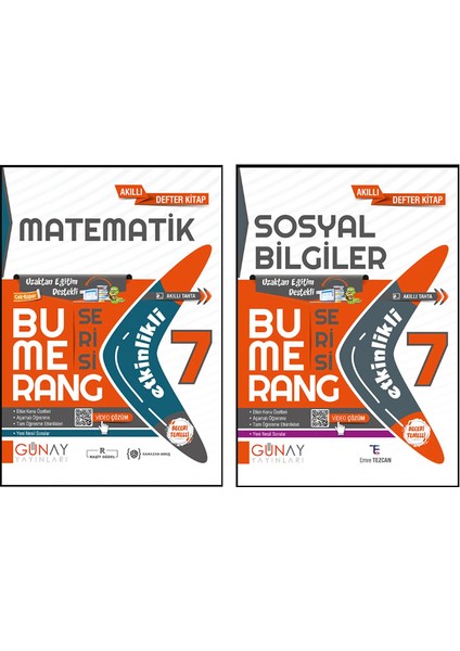 7. Sınıf Bumerang Serisi Etkinlikli Matematik Sosyal Bilgiler Seti 2026 Güncel Basım