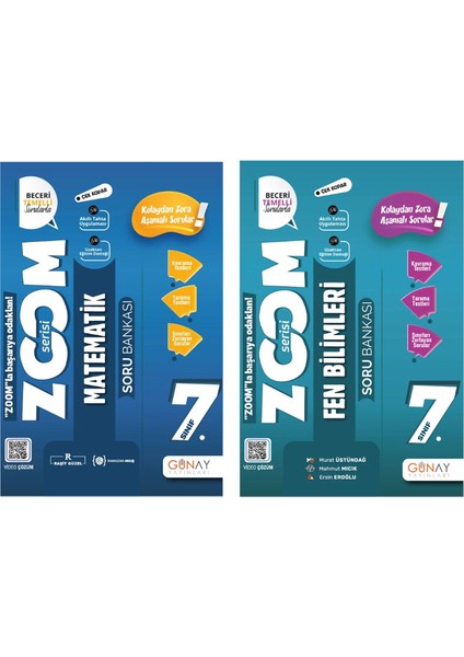 7. Sınıf Zoom Serisi Matematik Fen Bilimleri Soru Bankası Seti 2026 Güncel Basım