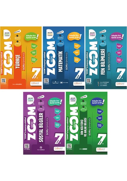 7. Sınıf Zoom Serisi Türkçe Matematik Fen Bilimleri Sosyal Bilgiler Din Kültürü ve Ahlak Bilgisi Soru Bankası Seti 2026 Güncel Basım