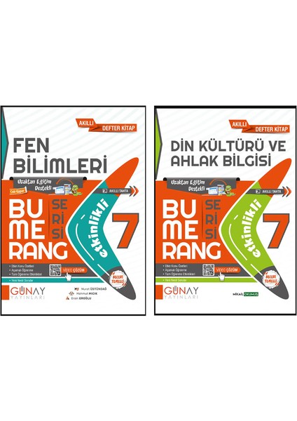 7. Sınıf Bumerang Serisi Etkinlikli Fen Bilimleri Din Kültürü ve Ahlak Bilgisi Seti 2026 Güncel Basım