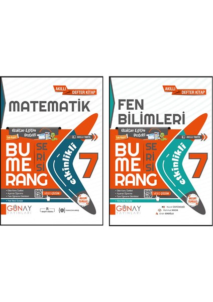 7. Sınıf Bumerang Serisi Etkinlikli Matematik Fen Bilimleri Seti 2026 Güncel Basım