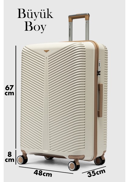 My-Pp Bilbao Tekerlekli Kırılmaz Valiz 3'lü Set Bavul