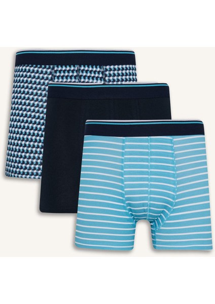 Regular Fit Baskılı 3'lü Boxer C3848AX25AU