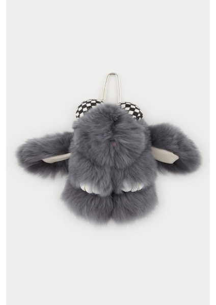 Kadın Gri Tavşan Charm Anahtarlık F6893AXNS