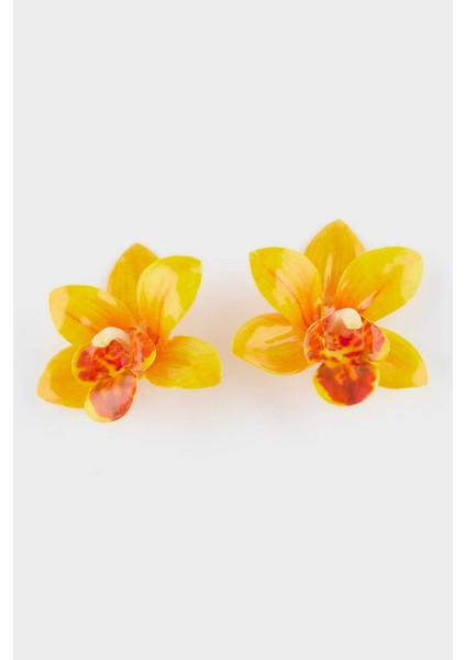 Kadın Sarı Çiçek Küpe F9971AXNS