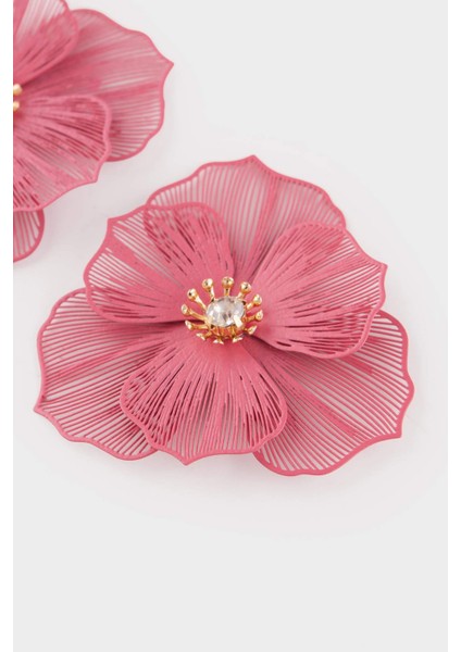 Kadın Pembe Çiçek Küpe F9972AXNS fiyatları