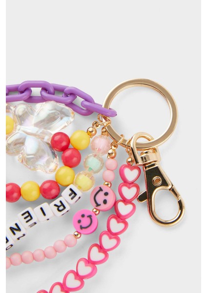 Kadın Renkli Kalp Detaylı Charm Anahtarlık F6959AXNS modelleri