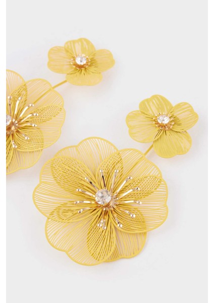 Kadın Sarı Çiçek Küpe F9974AXNS fiyatları