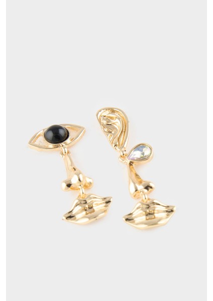 Kadın Nazar Temalı Gold Küpe G0174AXNS fiyatları