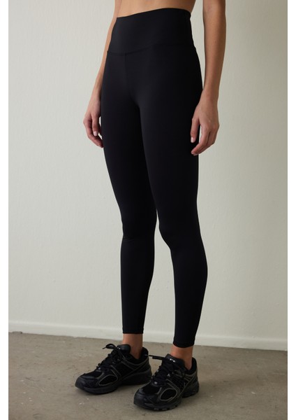 Siyah Smooth Feel Yüksek Bel Slim Fit Tayt fiyatları