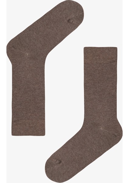 Çok Renkli Erkek Brown Diamond Üçgen Desenli 3'lü Soket Çorap modelleri