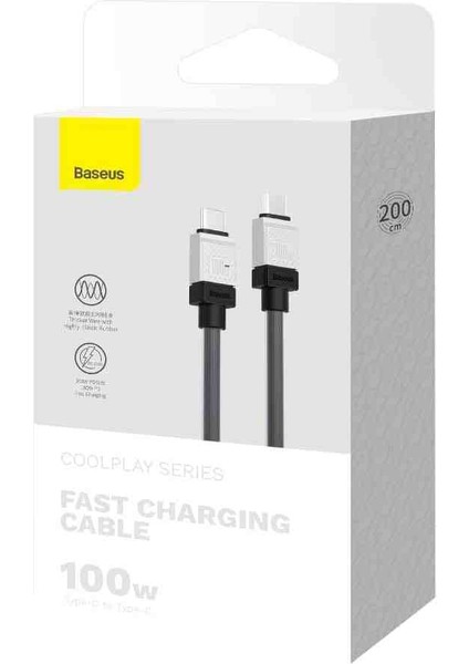 Coolplay Type-C Hızlı Şarj Kablosu 100W 2 Metre - Siyah indirimleri