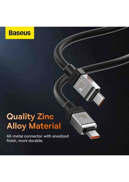 Coolplay Type-C Hızlı Şarj Kablosu 100W 2 Metre - Siyah modelleri