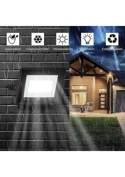 20W LED Flood Light With Motion Sensor Outdoor, 1700LM 6000K Super Bright Cool White, Outdoor Waterproof IP66, Ideal Light For Garden Yard Garage Home (Yurt Dışından) fiyatları