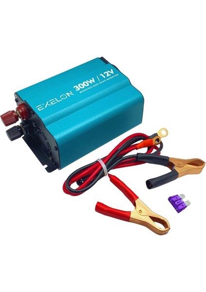 12V Dc 220V Ac Inverter 300W (Modifiye Sinüs) (Usb Çıkışlı-Maşalı) modelleri