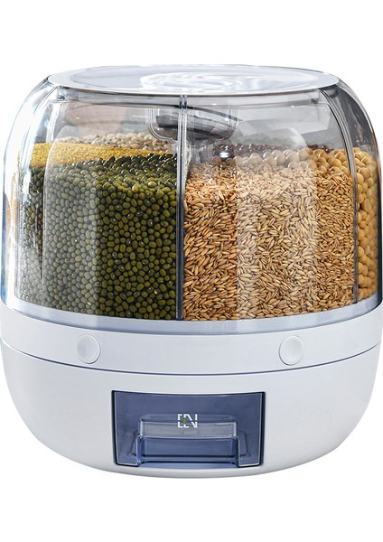 Pirinç Fıçı Bölmesi Döner Tahıl Çok Bölme Depolama Kutusu (Yurt Dışından)
