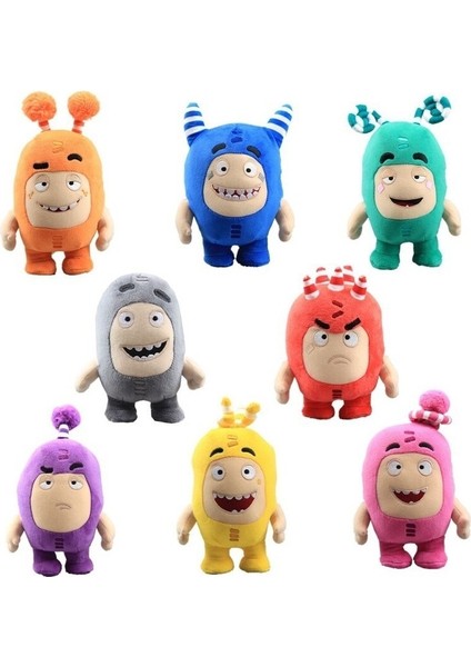 Sinley 8 Adet 18CM Oddbods Karikatür Peluş Oyuncak - Mor (Yurt Dışından)