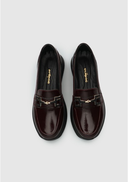 Bordo Deri Kadın Ayakkabı indirimleri