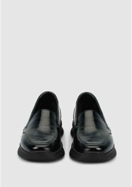 Siyah Deri Kadın Ayakkabı modelleri